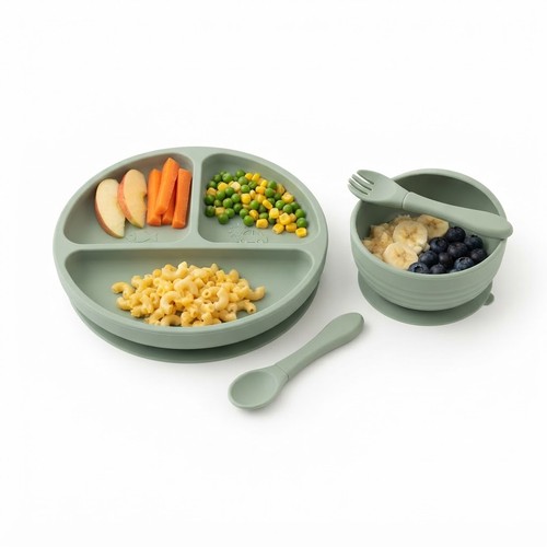 Silikon saug teller - set, für